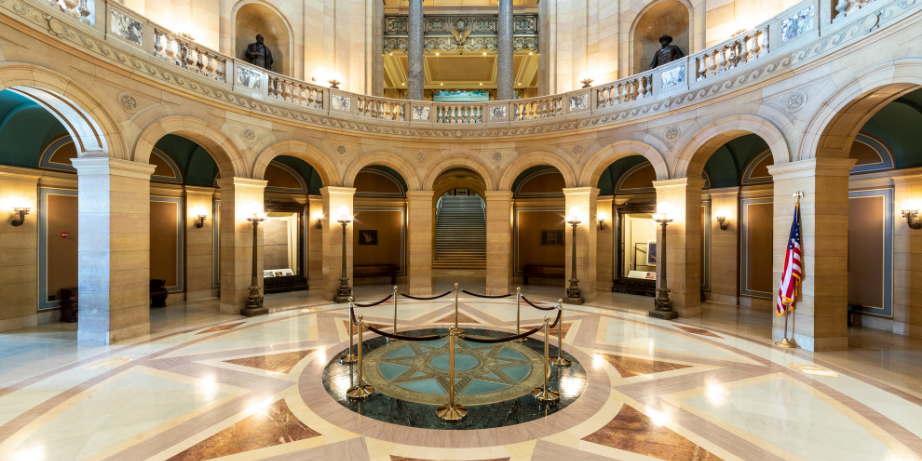 The rotunda of the Minnesota State Capitol. The rotunda of the Minnesota State Capitol.
