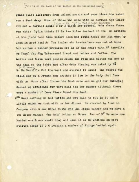 Huggins Letter Transcript2