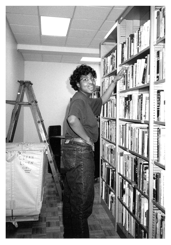 Quatrefoil Library volunteer Davina Baldwin