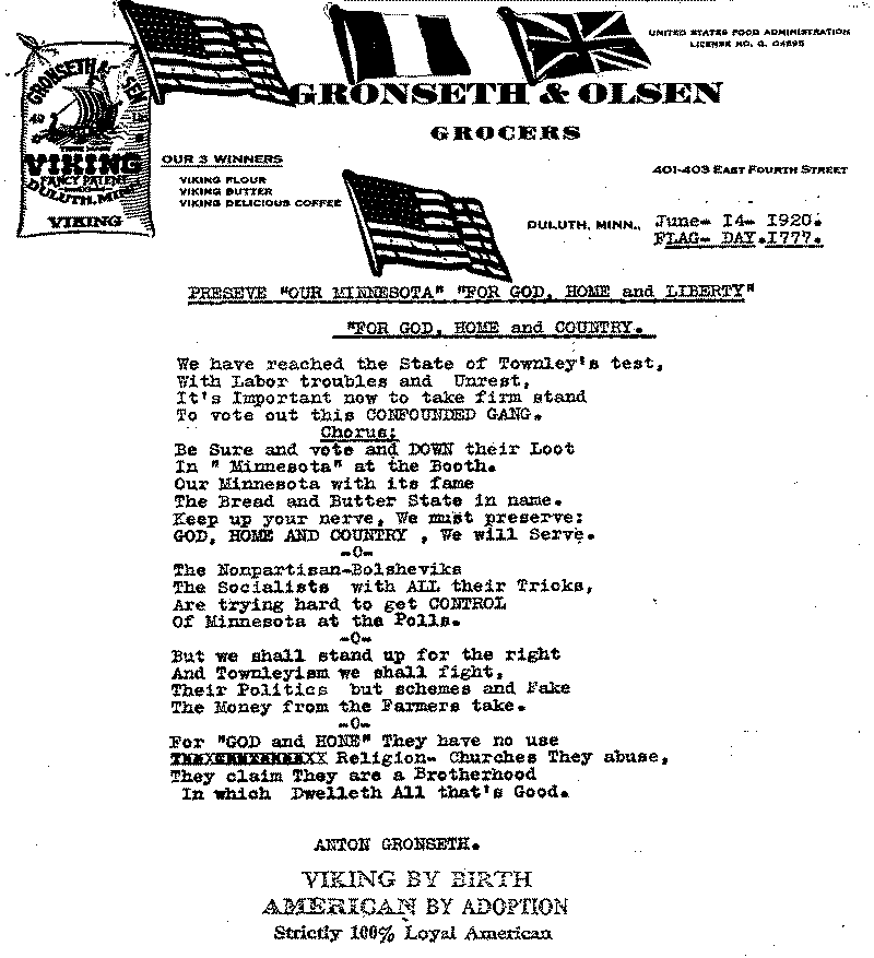 Letter from Anton Gronseth to J. A. A. Burnquist, June 19, 1920. [Transcript].--Correspondence (gif)