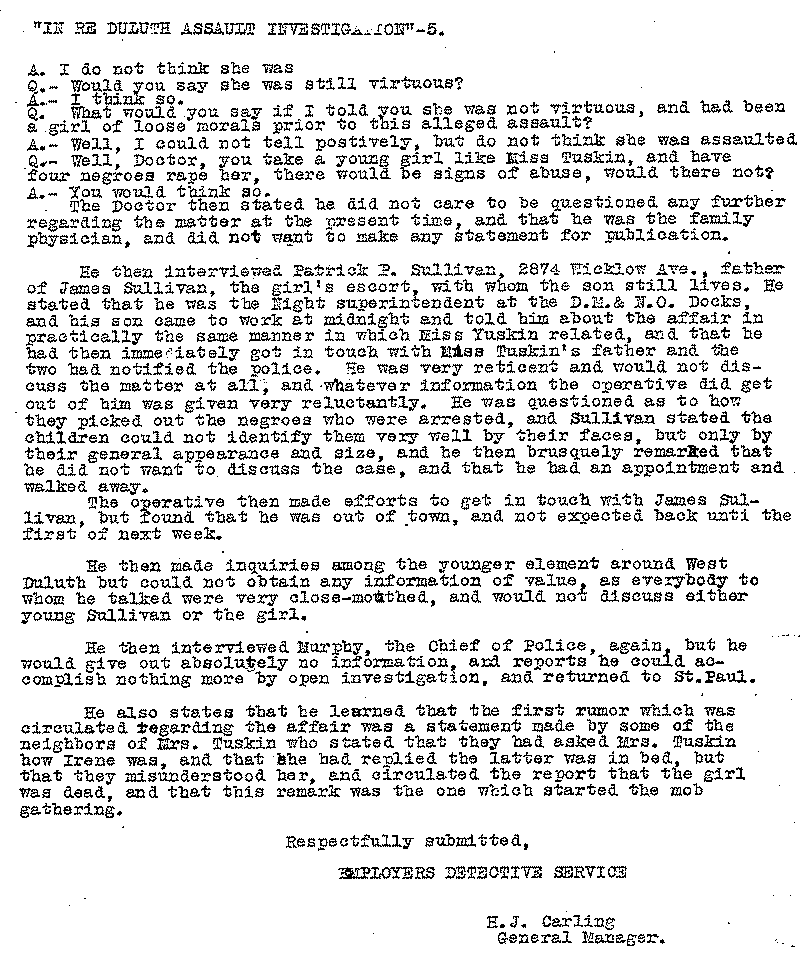 &quot;Operative Morgan&quot; Report, June 28, 1920.--Report(s) (gif)