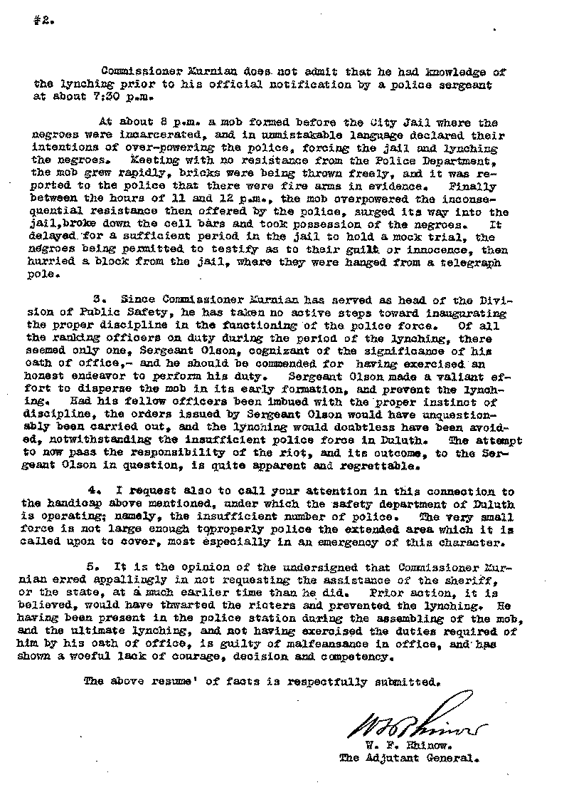 Report from W. F. Rhinow to J. A. A. Burnquist, August 5,1920.--Report(s) (gif)