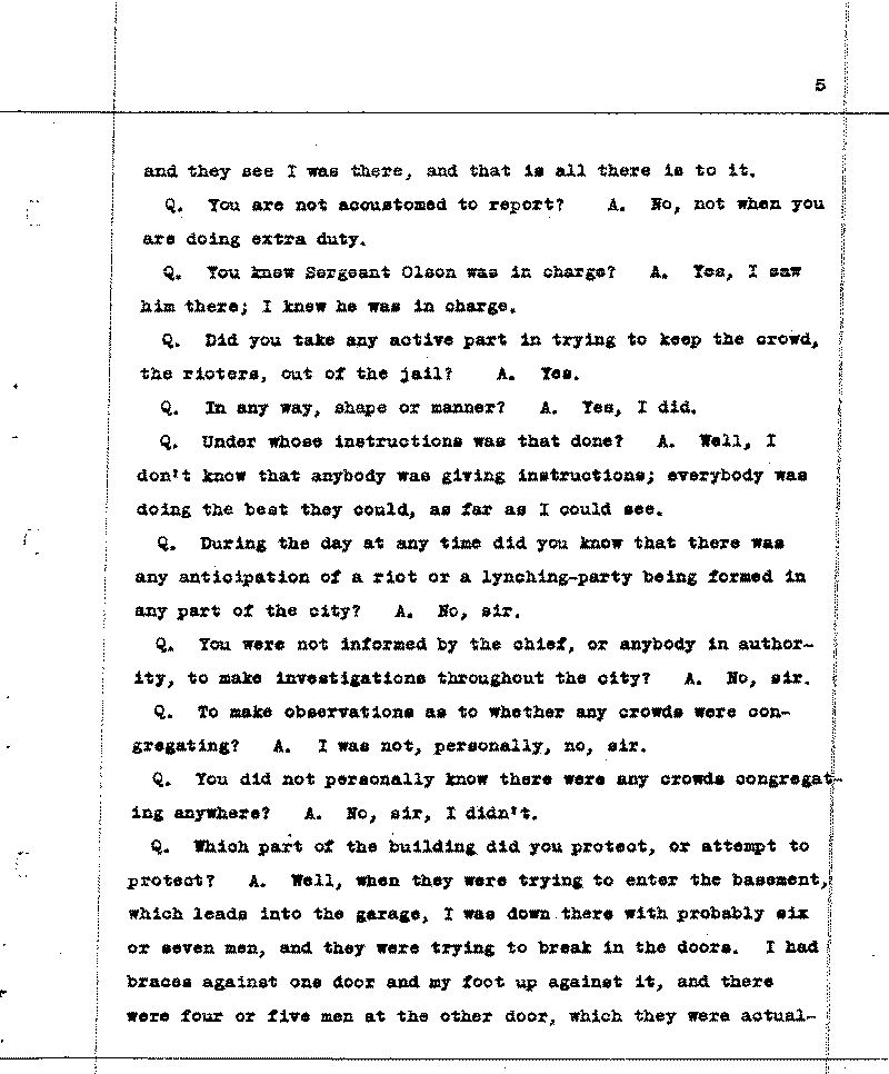 Investigation of the Lynching and Rioting on Tuesday night, June 15, 1920, at Duluth, Minnesota. Conducted by Adjutant General W. F. Rhinow.--Report(s) (gif)