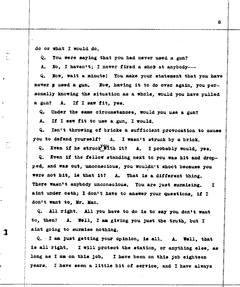 Investigation of the Lynching and Rioting on Tuesday night, June 15, 1920, at Duluth, Minnesota. Conducted by Adjutant General W. F. Rhinow.--Report(s) (gif)