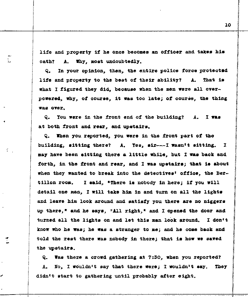 Investigation of the Lynching and Rioting on Tuesday night, June 15, 1920, at Duluth, Minnesota. Conducted by Adjutant General W. F. Rhinow.--Report(s) (gif)