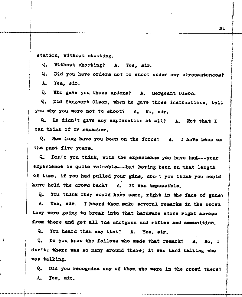 Investigation of the Lynching and Rioting on Tuesday night, June 15, 1920, at Duluth, Minnesota. Conducted by Adjutant General W. F. Rhinow.--Report(s) (gif)