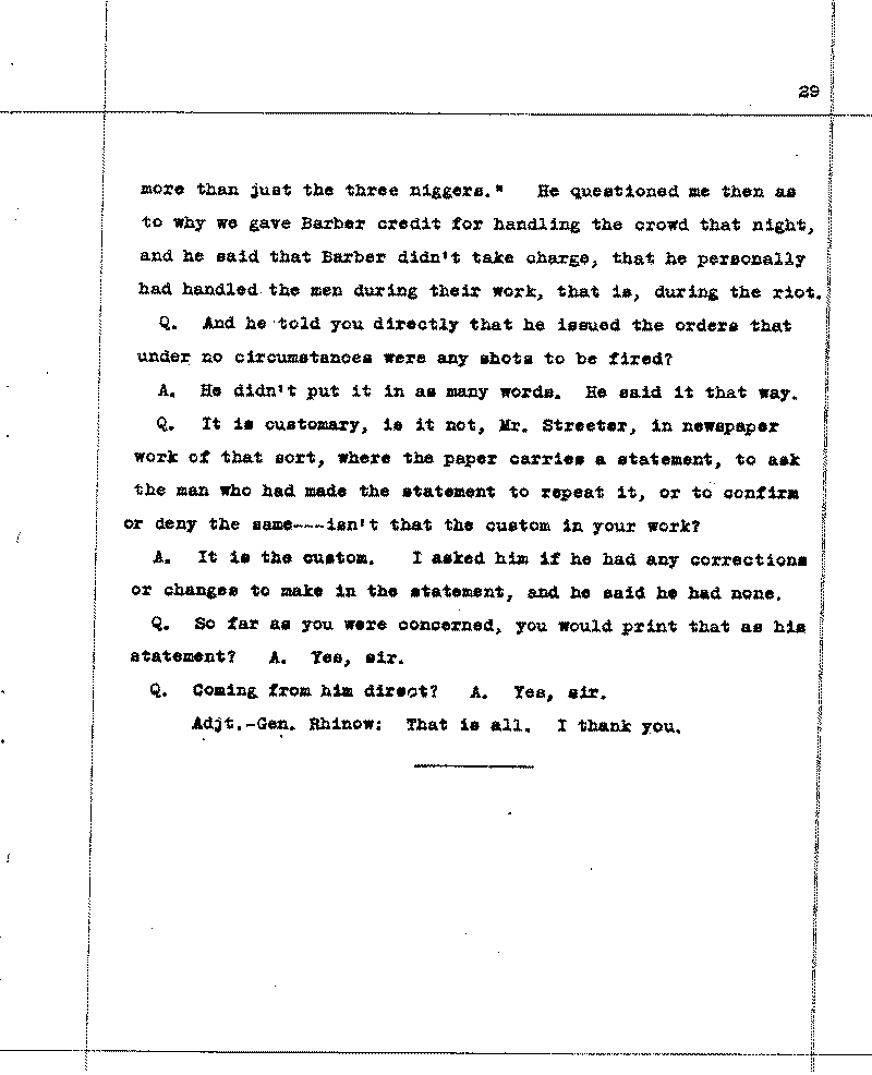 Investigation of the Lynching and Rioting on Tuesday night, June 15, 1920, at Duluth, Minnesota. Conducted by Adjutant General W. F. Rhinow.--Report(s) (gif)