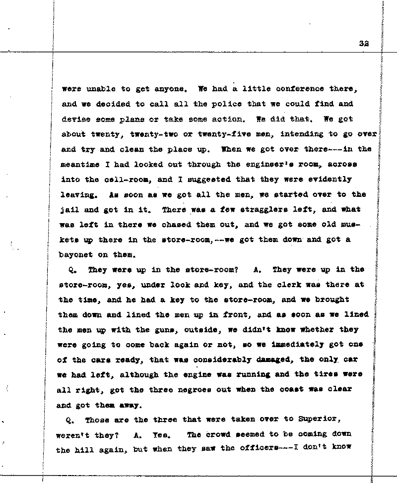 Investigation of the Lynching and Rioting on Tuesday night, June 15, 1920, at Duluth, Minnesota. Conducted by Adjutant General W. F. Rhinow.--Report(s) (gif)