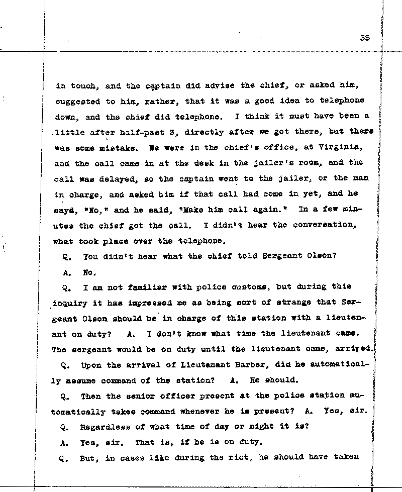 Investigation of the Lynching and Rioting on Tuesday night, June 15, 1920, at Duluth, Minnesota. Conducted by Adjutant General W. F. Rhinow.--Report(s) (gif)