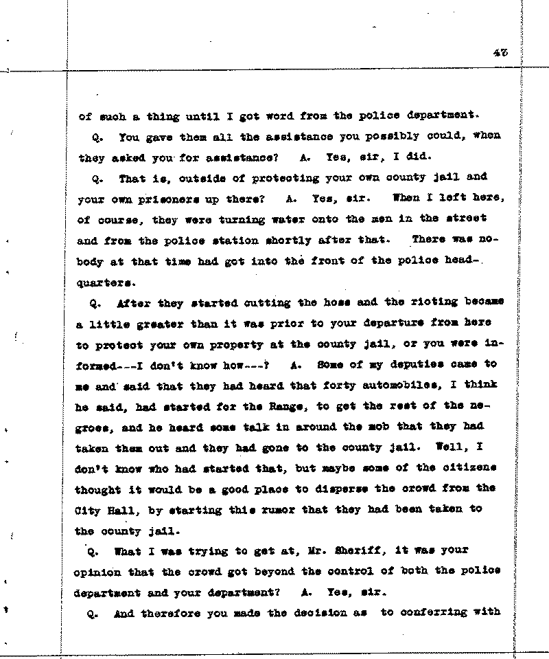 Investigation of the Lynching and Rioting on Tuesday night, June 15, 1920, at Duluth, Minnesota. Conducted by Adjutant General W. F. Rhinow.--Report(s) (gif)