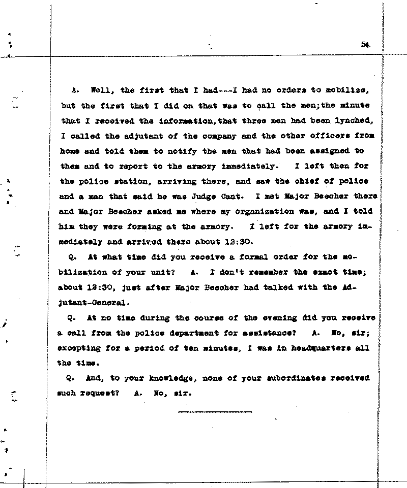 Investigation of the Lynching and Rioting on Tuesday night, June 15, 1920, at Duluth, Minnesota. Conducted by Adjutant General W. F. Rhinow.--Report(s) (gif)