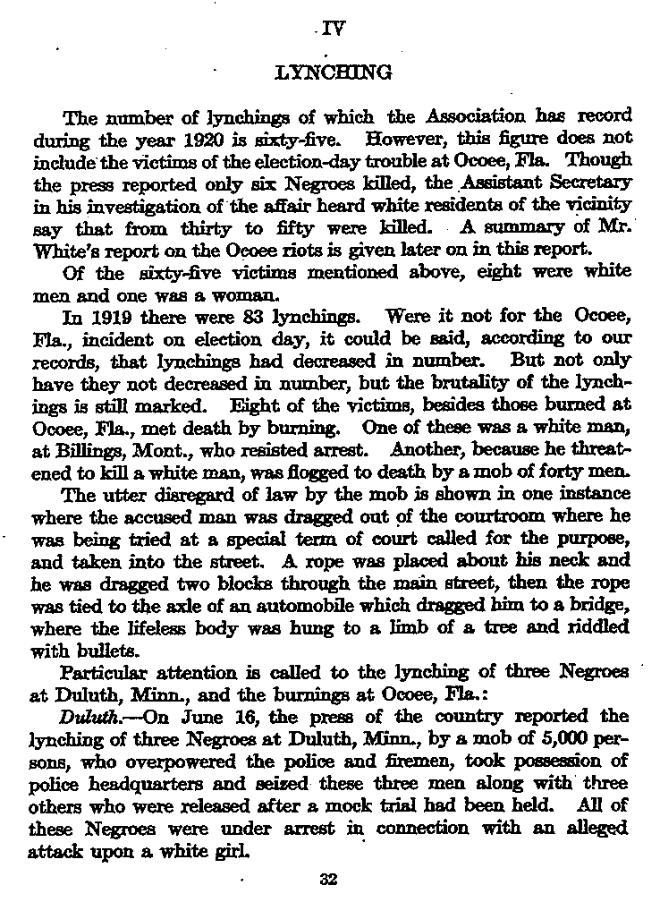  Eleventh Annual Report of the National Association for the Advancement of Colored People for the Year 1920. A Summary of Work and an Accounting.--Publication(s) (gif)