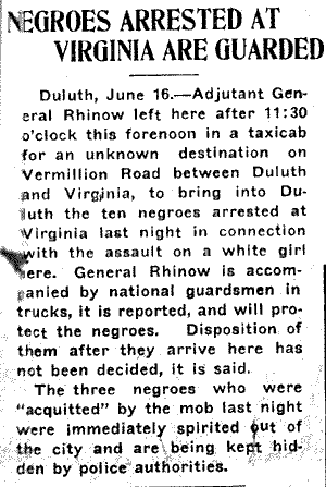 Negroes Arrested in Virginia are Guarded.