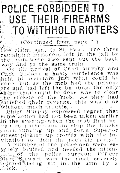 Police Forbidden to Use Their Firearms to Withhold Rioters.--Newspaper(s) (gif)