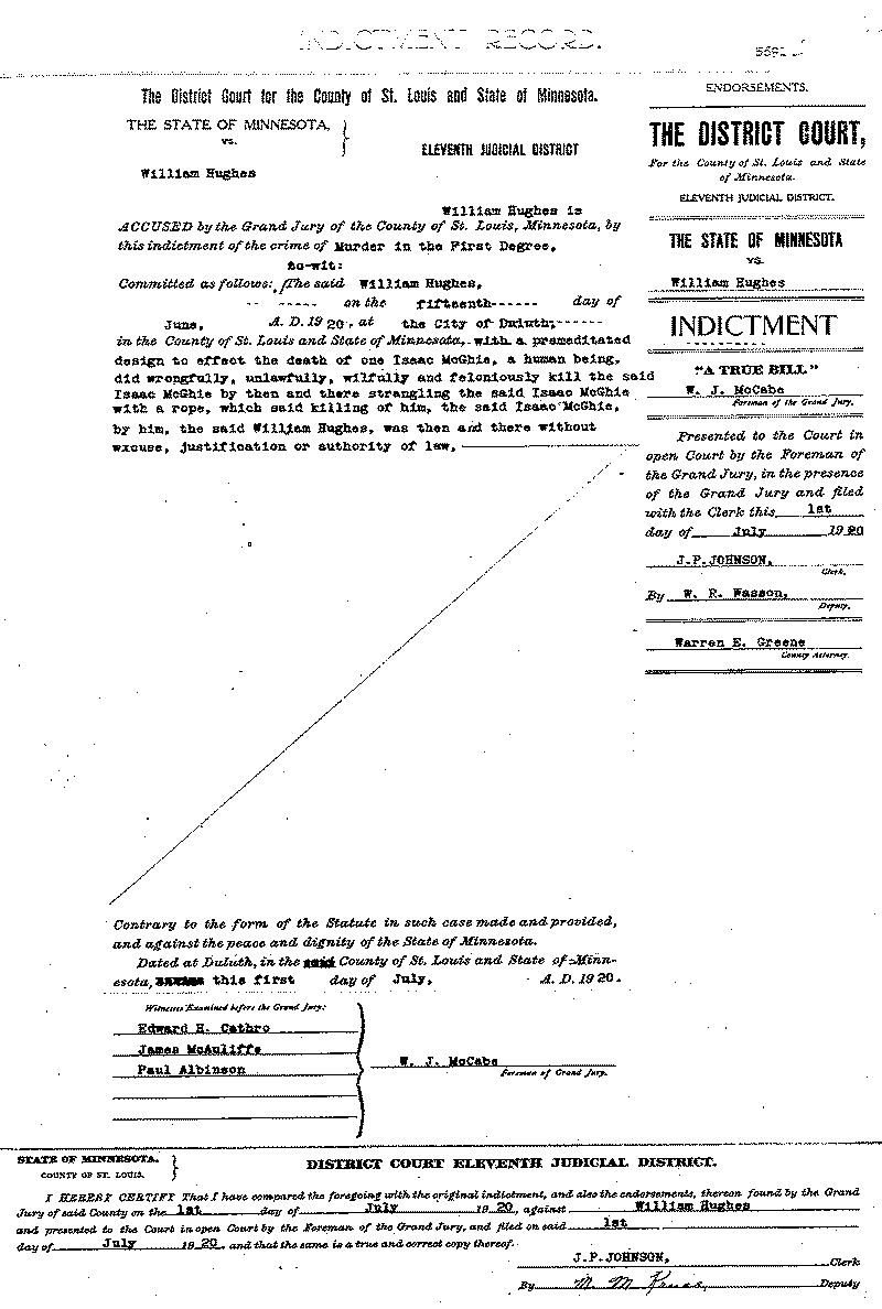 William Hughes.  Case File No. 5691.  June-August 1920.