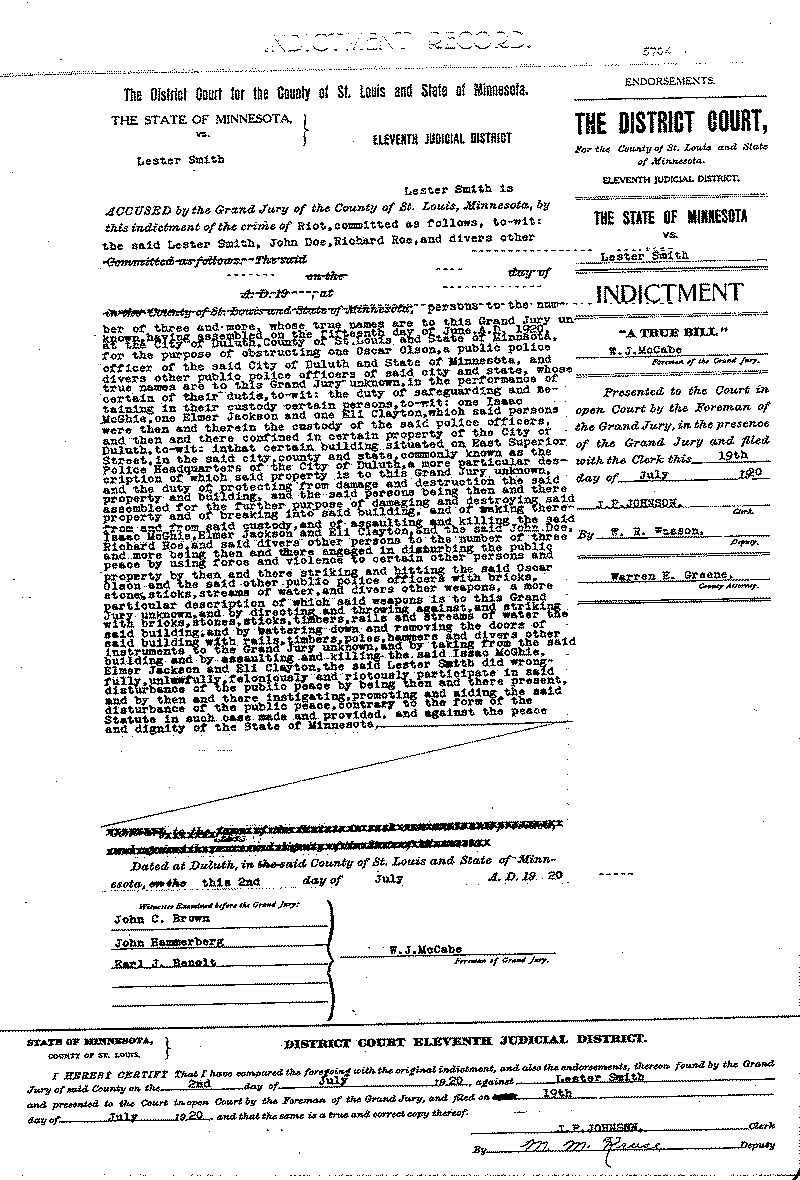 Lester Smith.  Case File No. 5704.  June-August 1920.