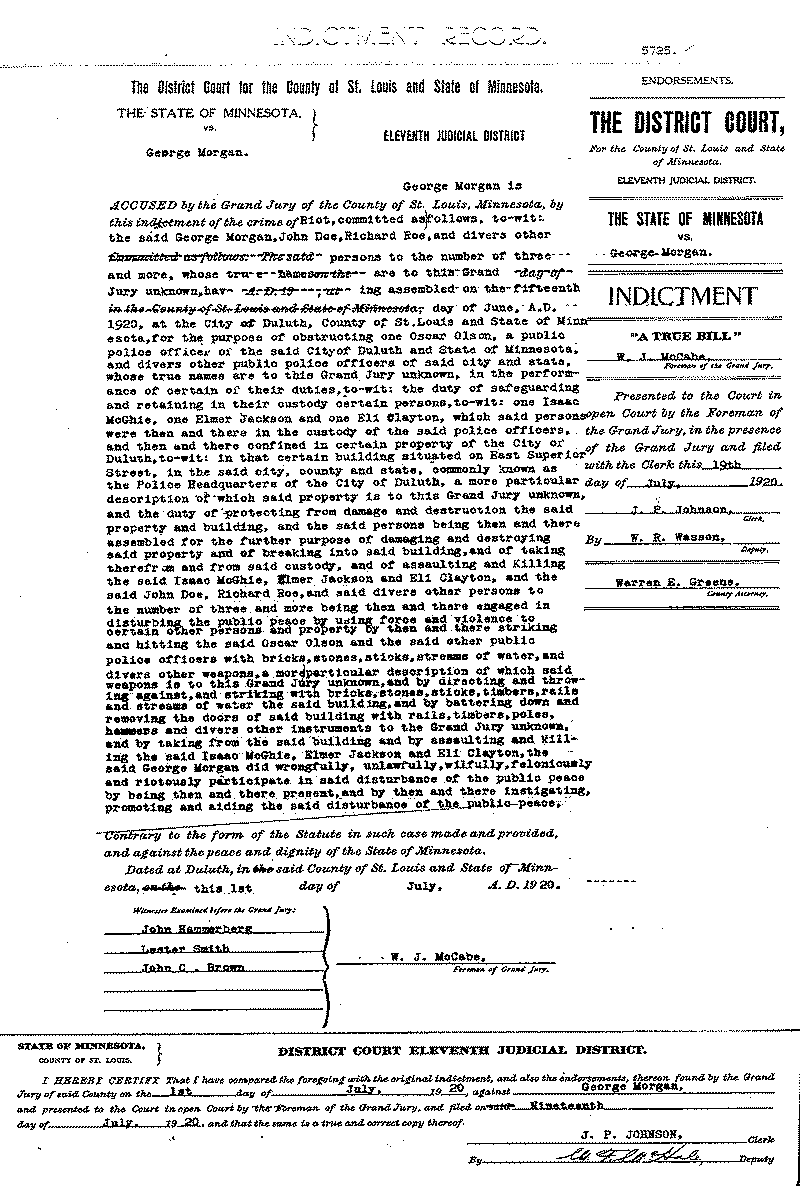 George Morgan.  Case File No. 5675.  June-August 1920.