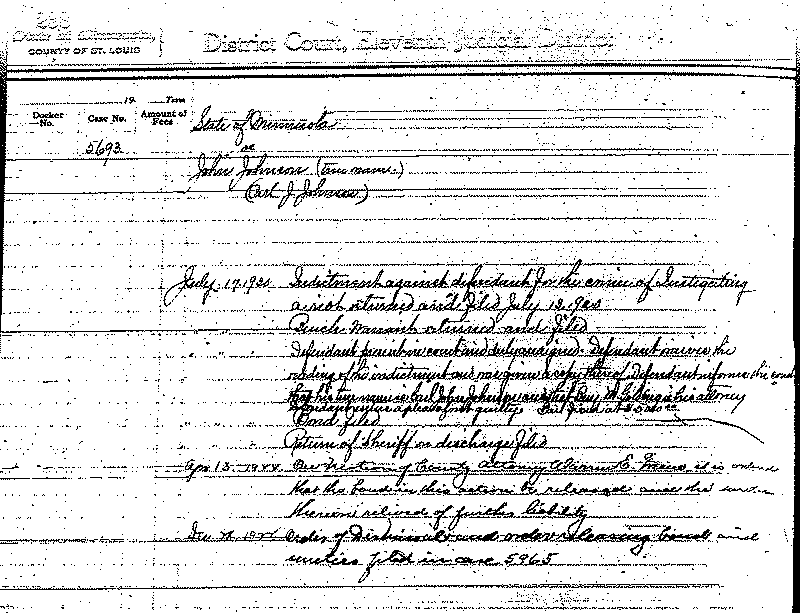 John Johnson. Case No. 5693.