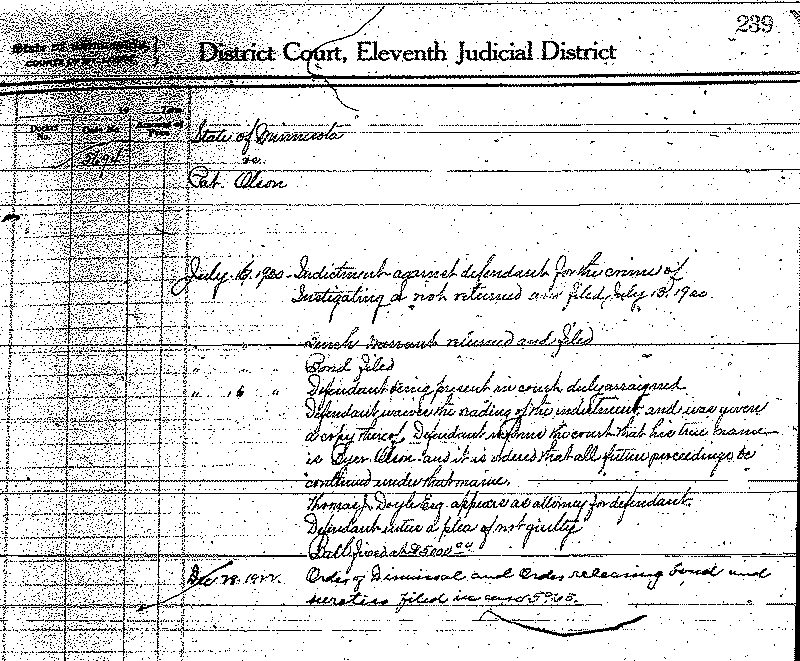 Pat Olson. Case No. 5694.