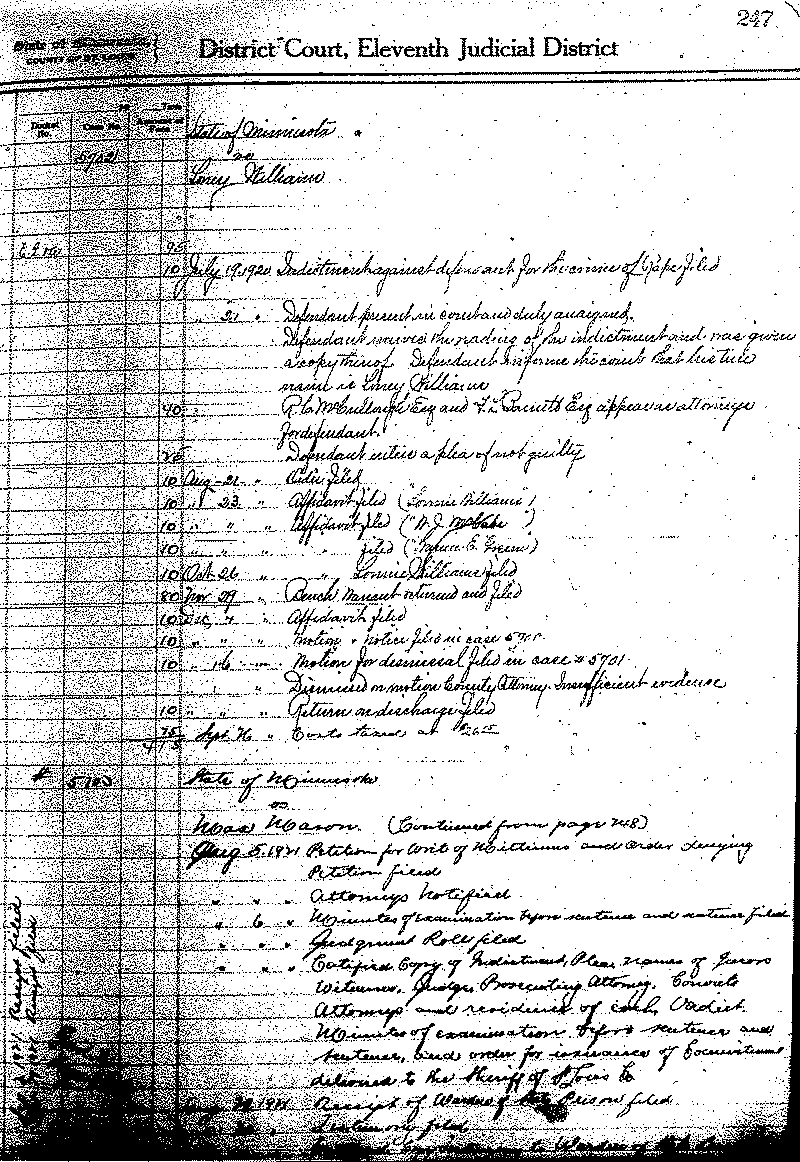 Loney Williams. Case No. 5702.