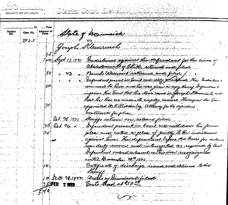 Joseph Klemenich. Case No. 5965.