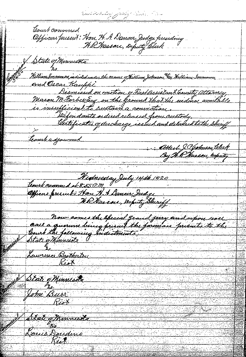 June-September 1920. Selected pages 438-499.--Gov&#039;t Record(s)--Criminal Journal (gif)