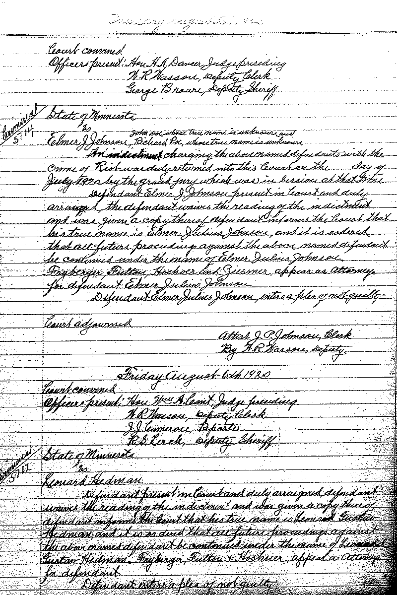 June-September 1920. Selected pages 438-499.--Gov&#039;t Record(s)--Criminal Journal (gif)