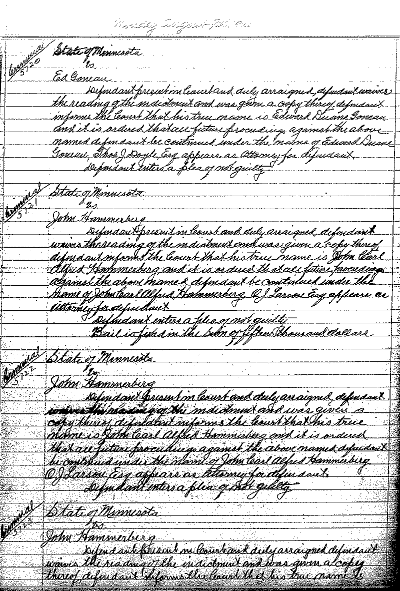 June-September 1920. Selected pages 438-499.--Gov&#039;t Record(s)--Criminal Journal (gif)