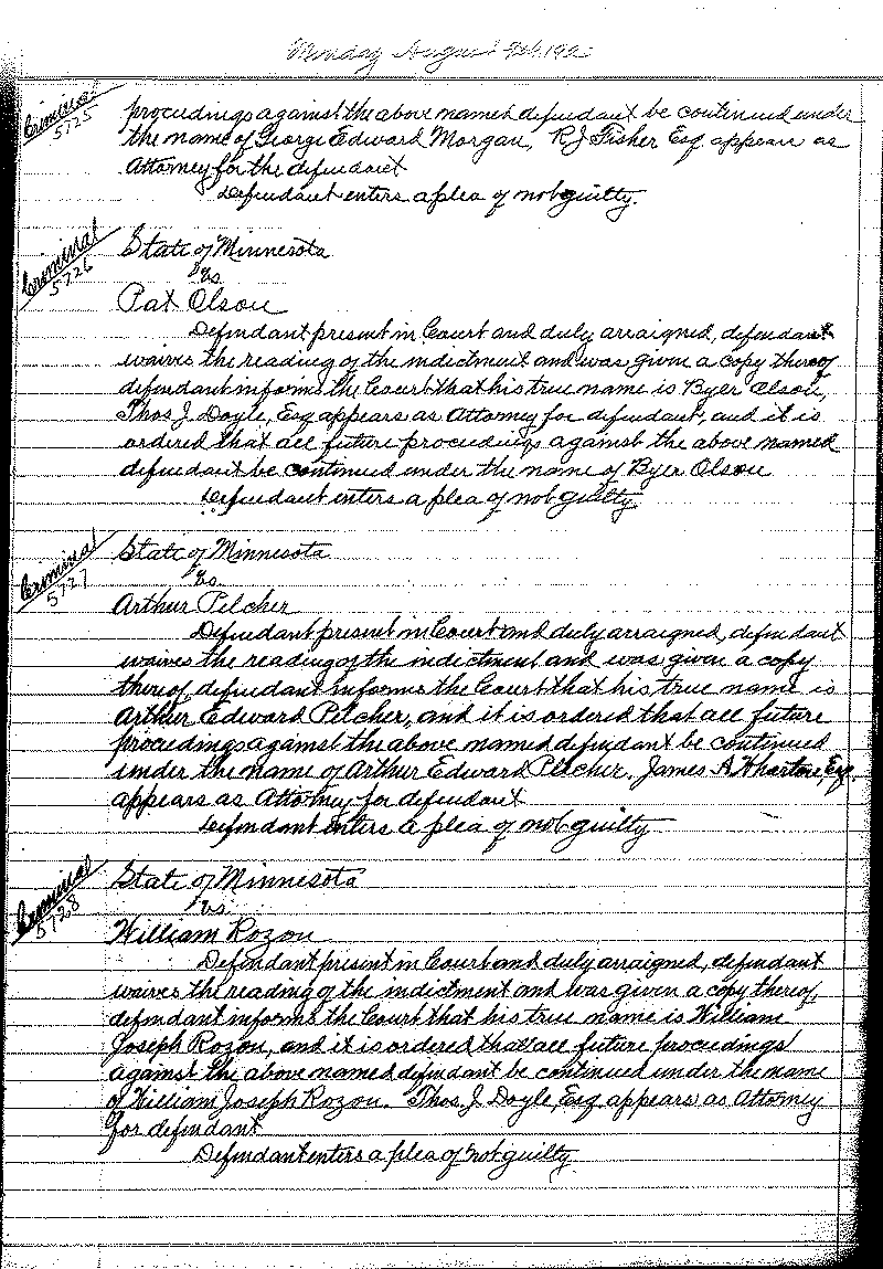 June-September 1920. Selected pages 438-499.--Gov&#039;t Record(s)--Criminal Journal (gif)