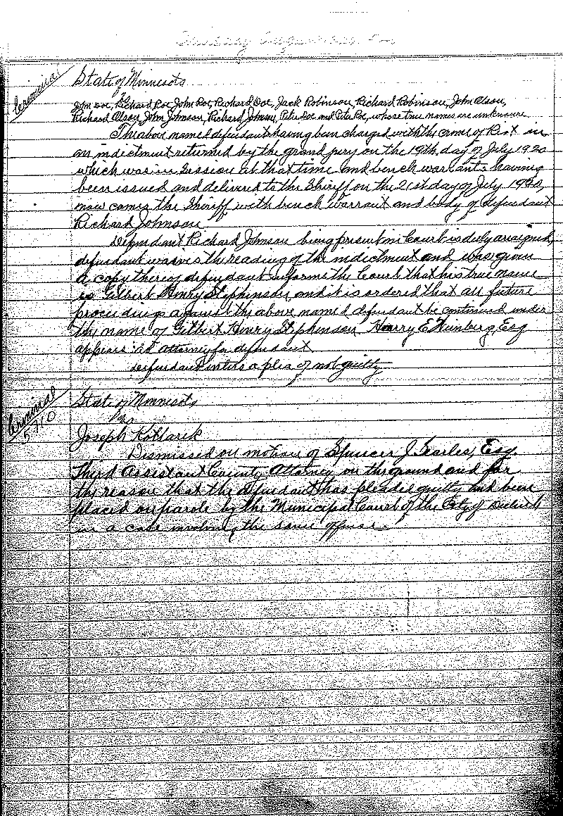 June-September 1920. Selected pages 438-499.--Gov&#039;t Record(s)--Criminal Journal (gif)