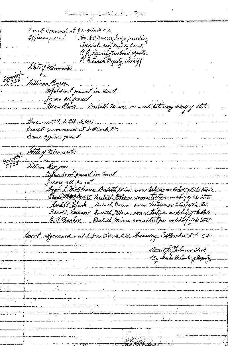 June-September 1920. Selected pages 438-499.--Gov&#039;t Record(s)--Criminal Journal (gif)