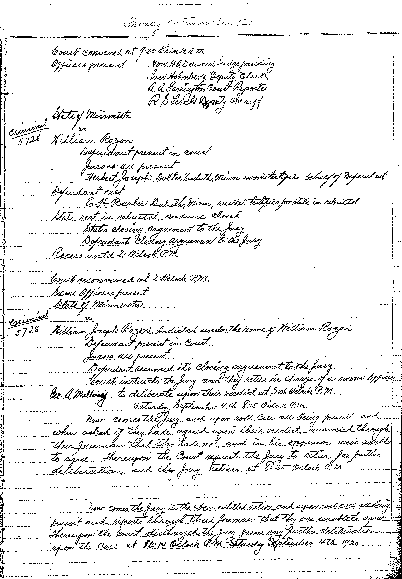 June-September 1920. Selected pages 438-499.--Gov&#039;t Record(s)--Criminal Journal (gif)