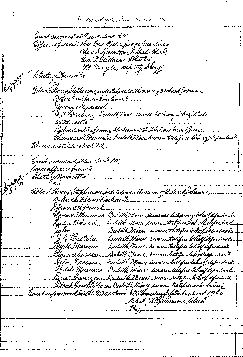 August 1920-February 1921. Selected pages 1-152.--Gov&#039;t Record(s)--Criminal Journal (gif)