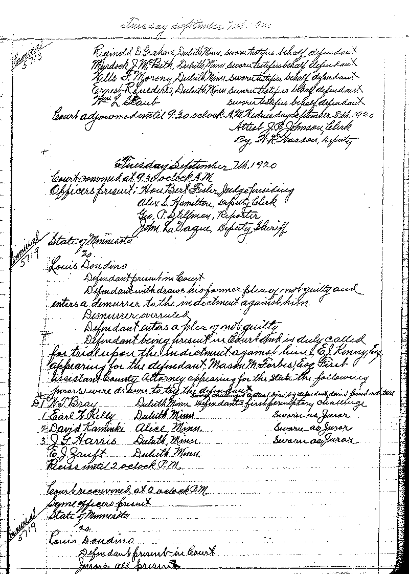 August 1920-February 1921. Selected pages 1-152.--Gov&#039;t Record(s)--Criminal Journal (gif)