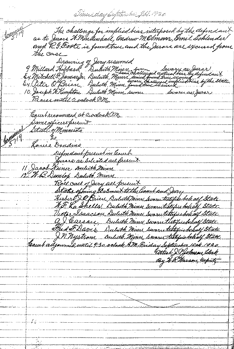 August 1920-February 1921. Selected pages 1-152.--Gov&#039;t Record(s)--Criminal Journal (gif)