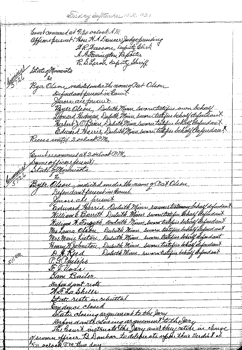 August 1920-February 1921. Selected pages 1-152.--Gov&#039;t Record(s)--Criminal Journal (gif)