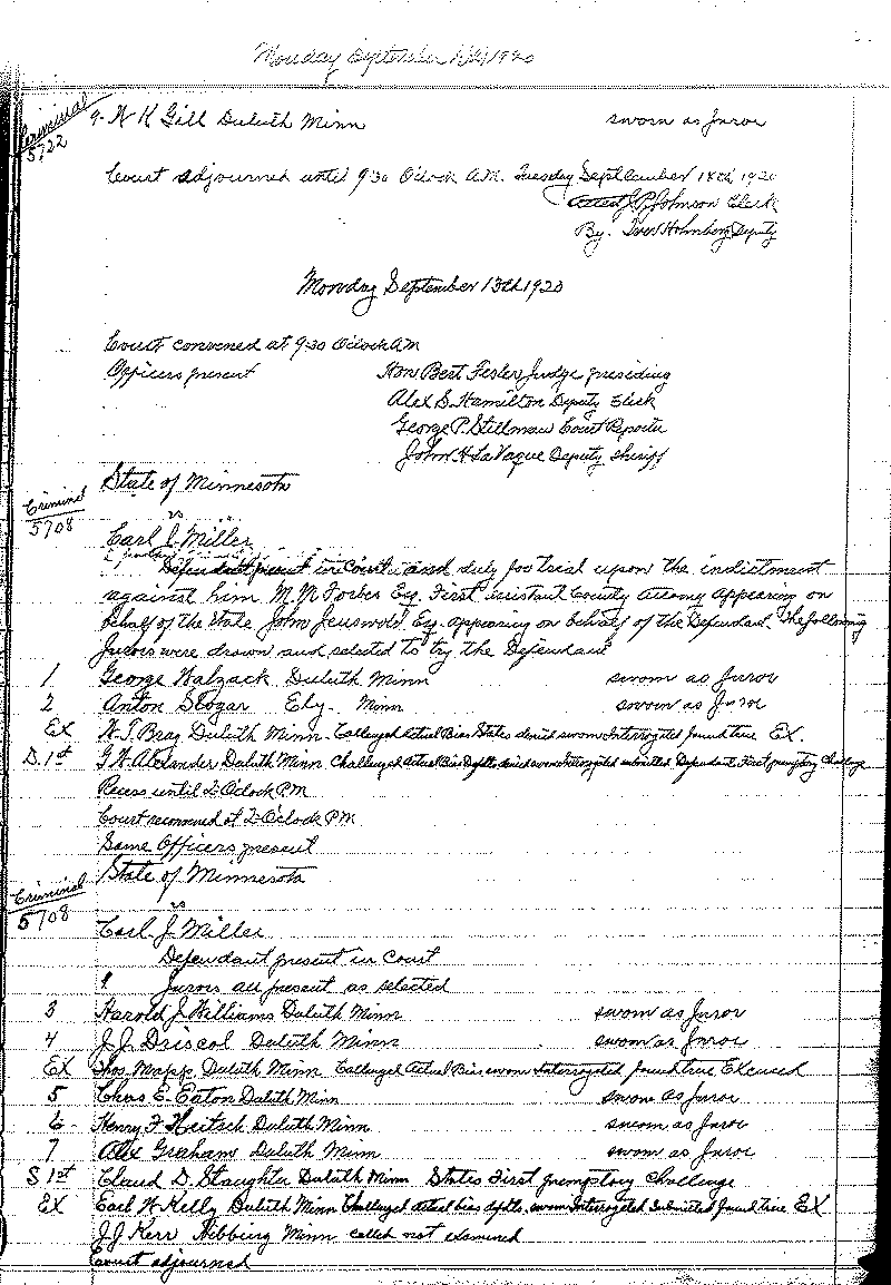 August 1920-February 1921. Selected pages 1-152.--Gov&#039;t Record(s)--Criminal Journal (gif)