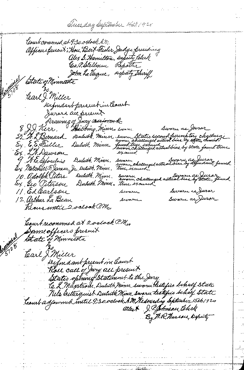 August 1920-February 1921. Selected pages 1-152.--Gov&#039;t Record(s)--Criminal Journal (gif)