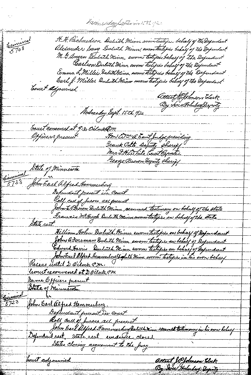 August 1920-February 1921. Selected pages 1-152.--Gov&#039;t Record(s)--Criminal Journal (gif)