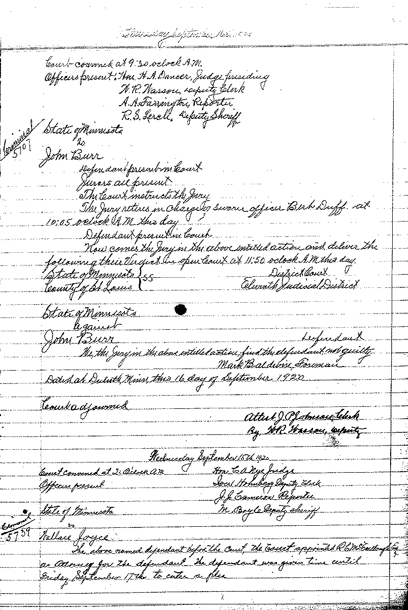 August 1920-February 1921. Selected pages 1-152.--Gov&#039;t Record(s)--Criminal Journal (gif)