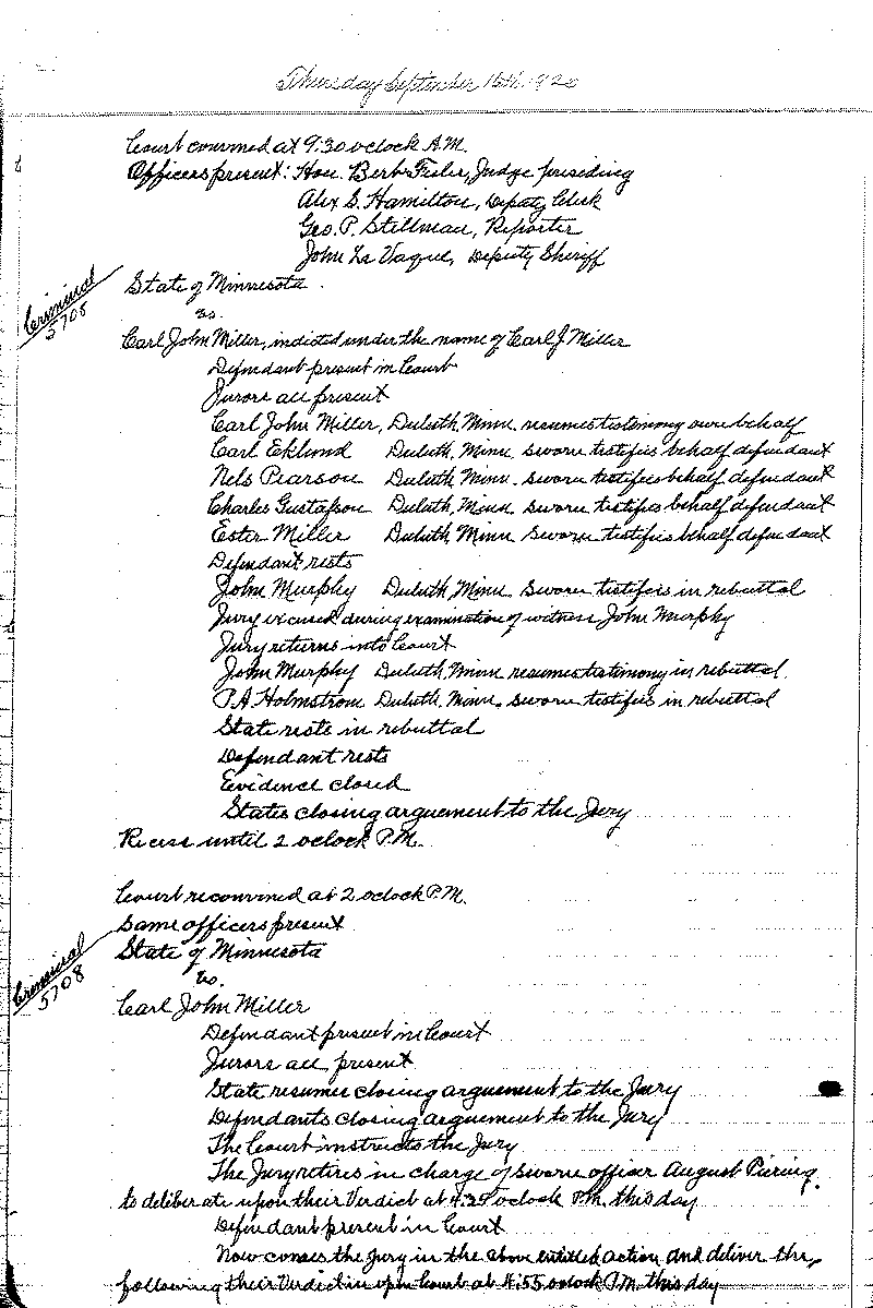 August 1920-February 1921. Selected pages 1-152.--Gov&#039;t Record(s)--Criminal Journal (gif)