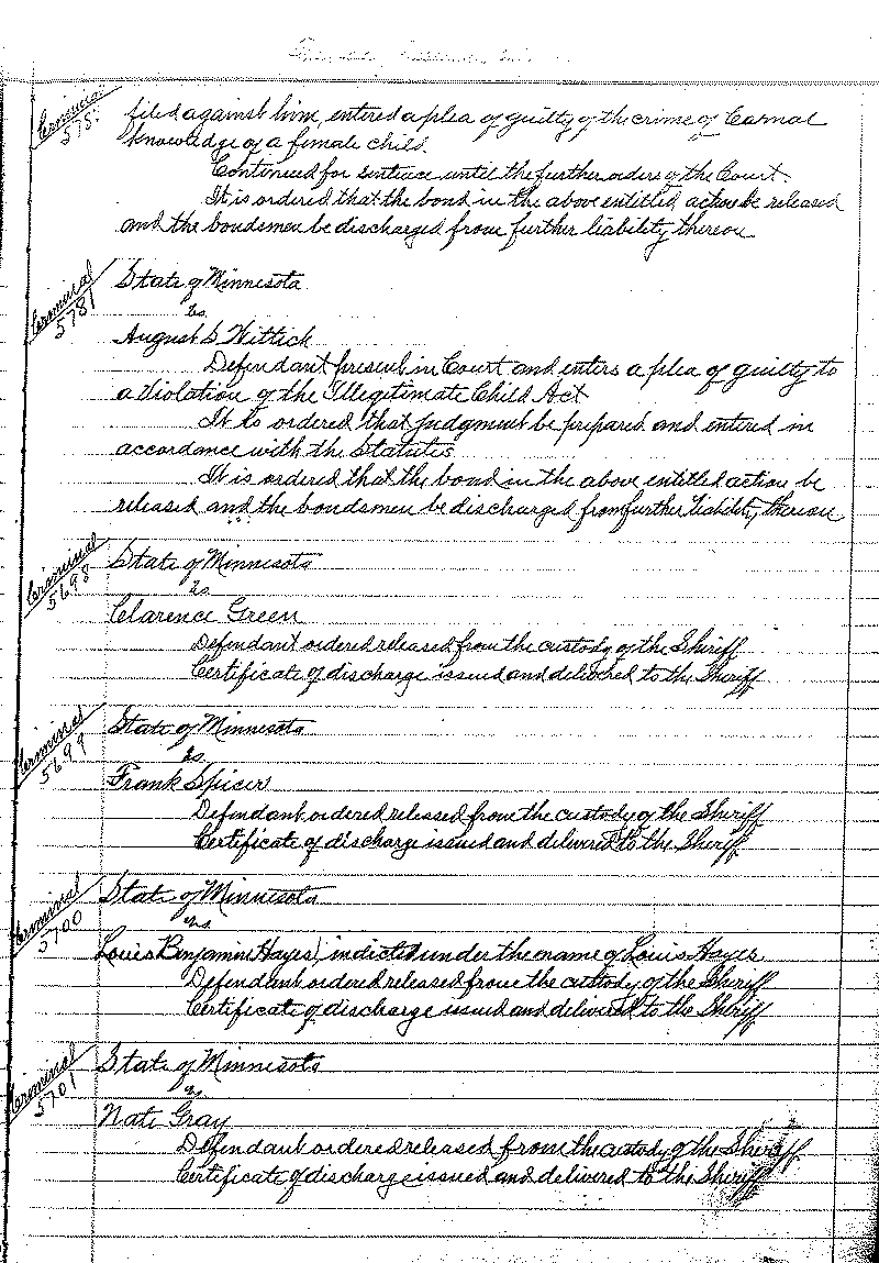 August 1920-February 1921. Selected pages 1-152.--Gov&#039;t Record(s)--Criminal Journal (gif)