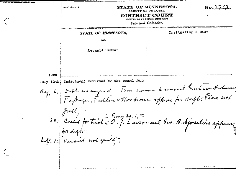 Leonard Hedman. Case No. 5713.