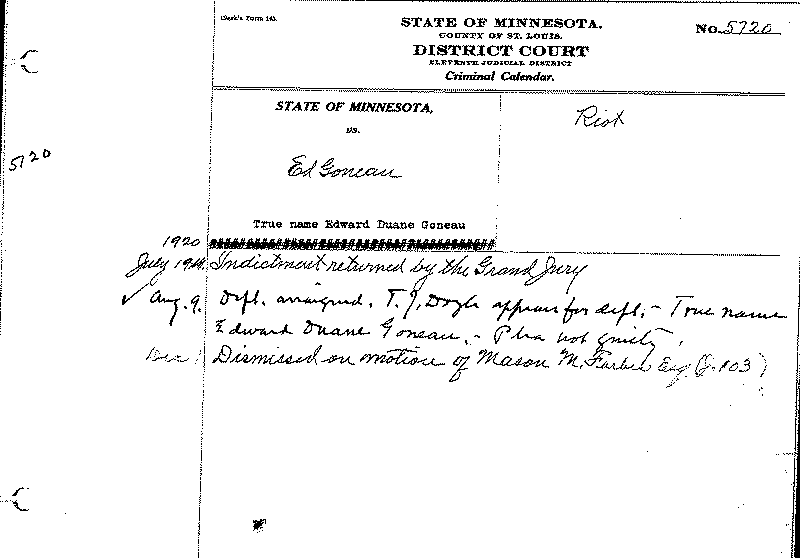 Ed Goneau. Case No. 5720.