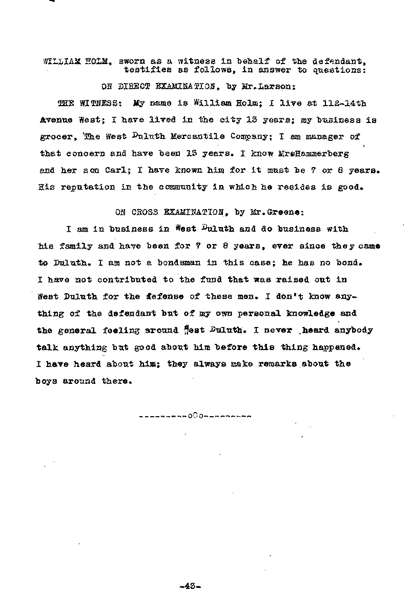 Carl John Alfred Hammerberg. No. 5148. Trial Transcript. June 1921.--Gov&#039;t Record(s)--Trial Transcript (gif)