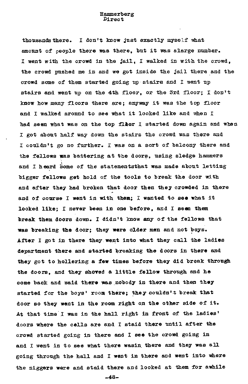 Carl John Alfred Hammerberg. No. 5148. Trial Transcript. June 1921.--Gov&#039;t Record(s)--Trial Transcript (gif)