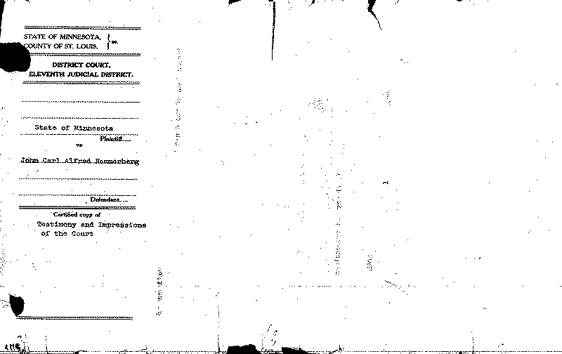 Carl John Alfred Hammerberg. No. 5148. Trial Transcript. June 1921.--Gov&#039;t Record(s)--Trial Transcript (gif)