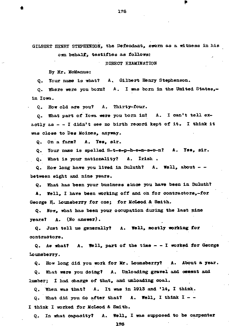 Gilbert Henry Stephenson. No. 6598.--Gov&#039;t Record(s)--Trial Transcript (gif)