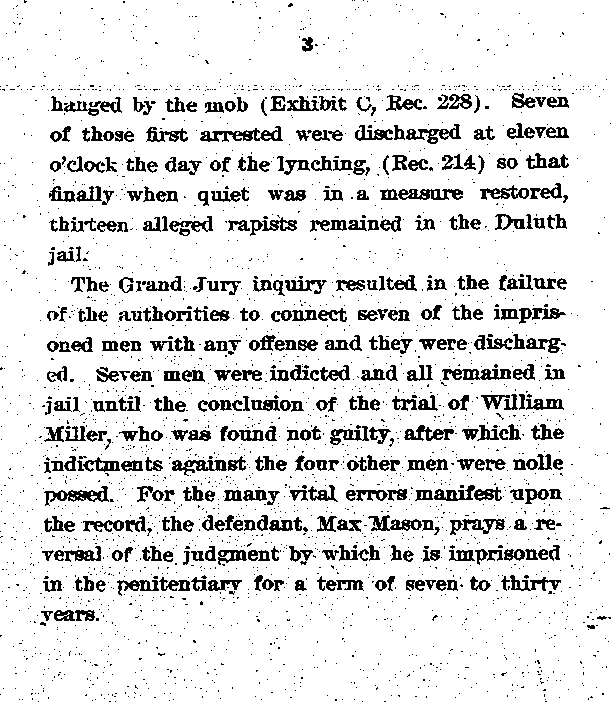 State of Minnesota vs. Max Mason. Case No. 22590. 1921-1922. Appellant's Brief.--Gov't Record(s)--Appellant's Brief (gif)