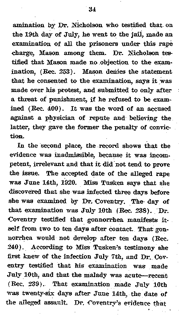 State of Minnesota vs. Max Mason. Case No. 22590. 1921-1922. Appellant's Brief.--Gov't Record(s)--Appellant's Brief (gif)